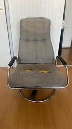 Vintage draaistoel, opknapper, Huis en Inrichting, Fauteuils, Ophalen, Gebruikt, 75 tot 100 cm, Stof