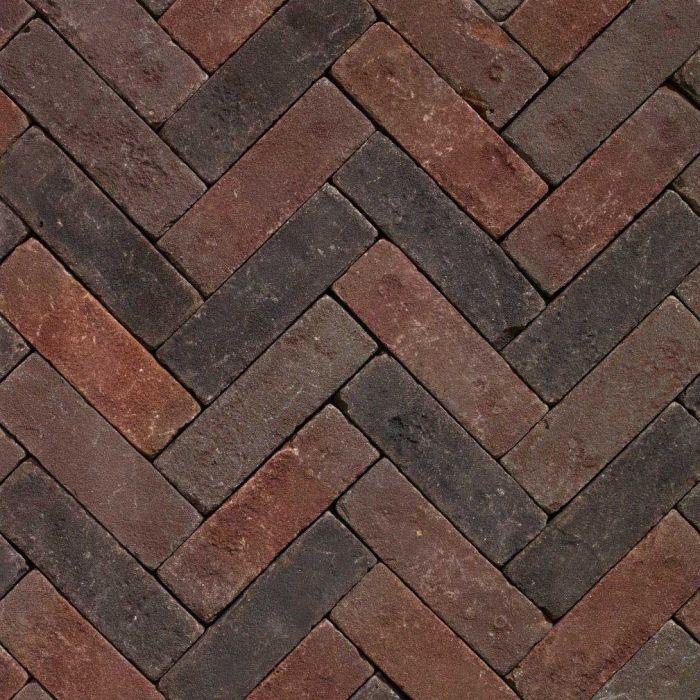 Gebakken dikformaat klinkers rood paars bruin 14-15m2, Ophalen, Keramiek, Klinkers, Zo goed als nieuw