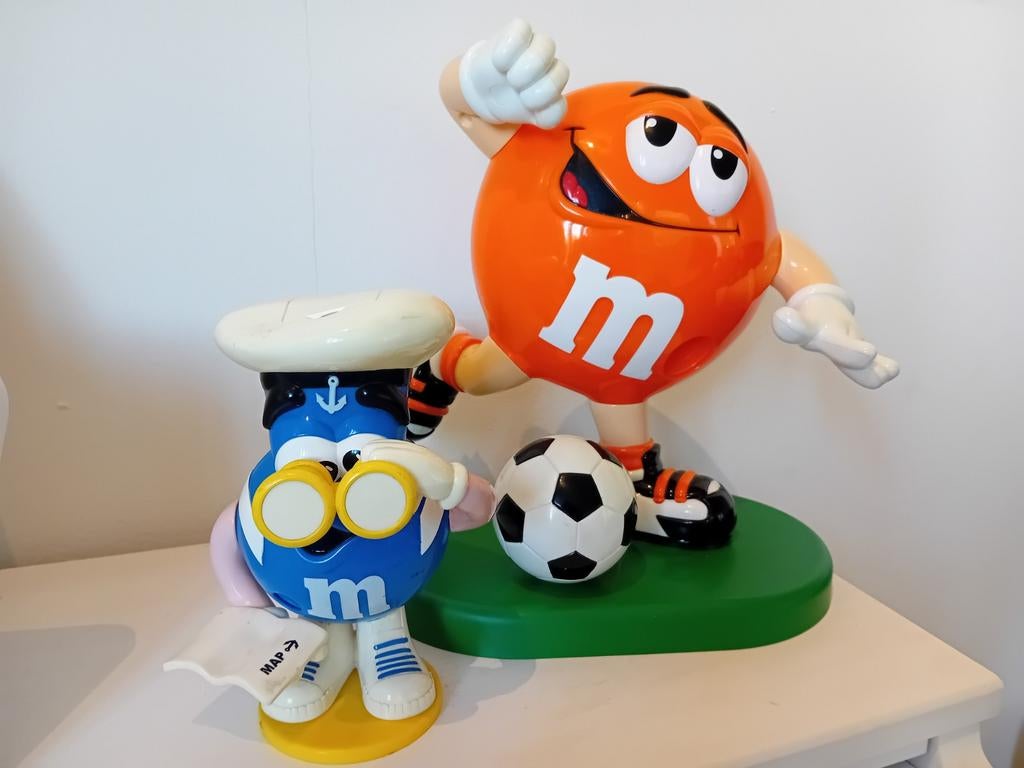 2 M&M's Snoepdispensers - Collectors Items, Verzamelen, Poppetjes en Figuurtjes, Ophalen of Verzenden, Gebruikt