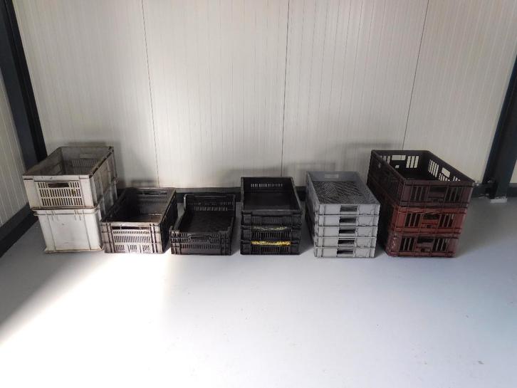 Stapelkratjes Diverse maten 15 Stuks, Doe-het-zelf en Verbouw, Kratten en Dozen, Gebruikt, Krat, 50 tot 75 cm, Minder dan 35 cm