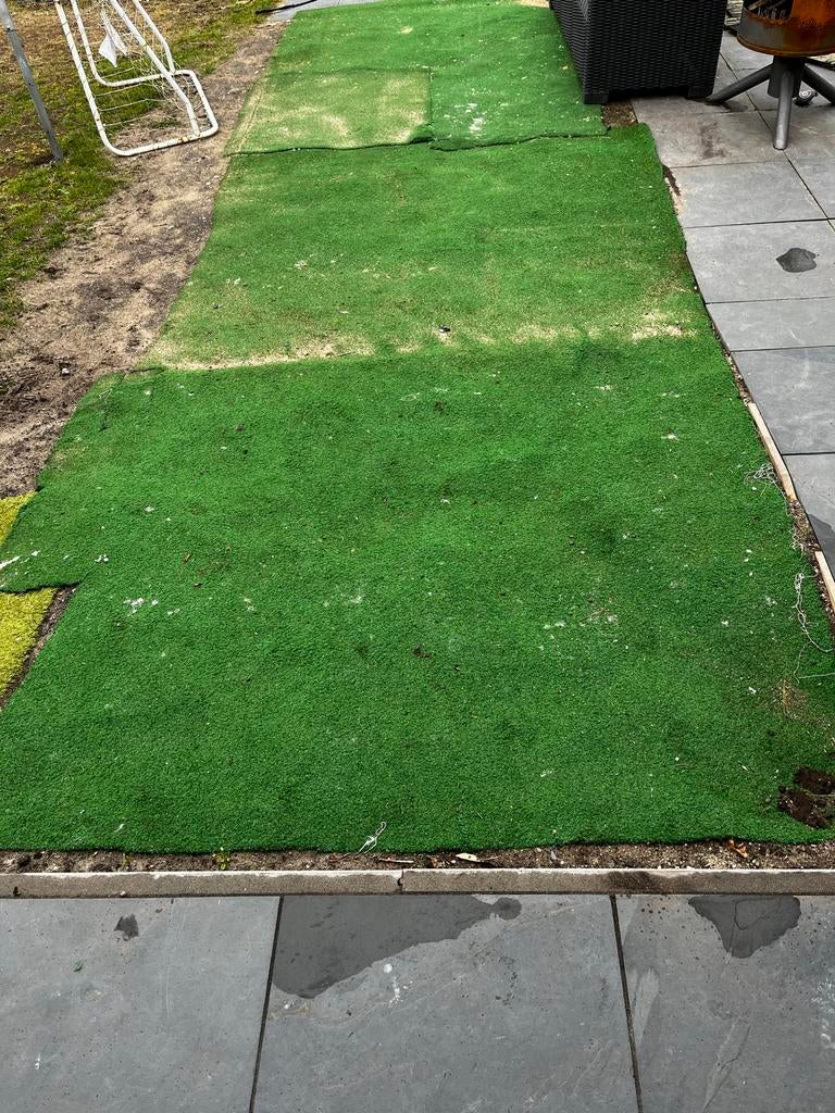 Gratis kunstgras +/- 30 m2 - Ideaal voor verbouwing, Tuin en Terras, Gras en Kunstgras, Ophalen, Gebruikt, 20 m² of meer, Kunstgras