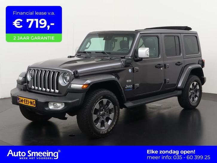 Jeep Wrangler Unlimited 4xe 380 Overland Sky-One-touch power, Auto's, Jeep, Bedrijf, Te koop, Wrangler, 4x4, ABS, Achteruitrijcamera