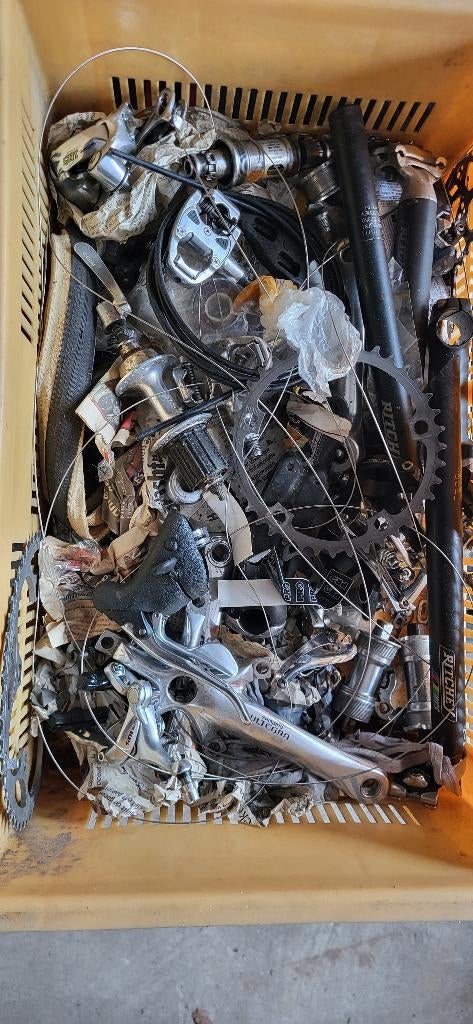 Hele doos met race fiets onderdelen voor racefiets ., Ophalen, Zo goed als nieuw, Racefiets, Overige typen