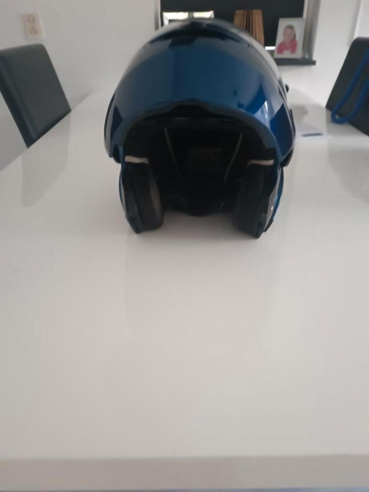 Mooie donkerblauwe systeemhelm maat L, Motoren, Kleding | Motorhelmen, Heren, Systeemhelm, L, Overige merken, Tweedehands, Ophalen of Verzenden