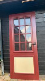 2x massieve binnendeuren, met ruitjes van glas, Binnendeur, Ophalen of Verzenden, 200 tot 215 cm, Glas