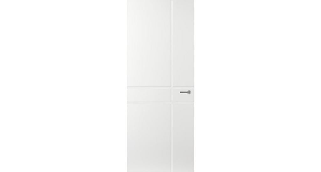 Nieuw Svedex Lijndeur NDB955 Nova Design Wit 78x201cm links, Doe-het-zelf en Verbouw, Deuren en Horren, Minder dan 80 cm, Binnendeur