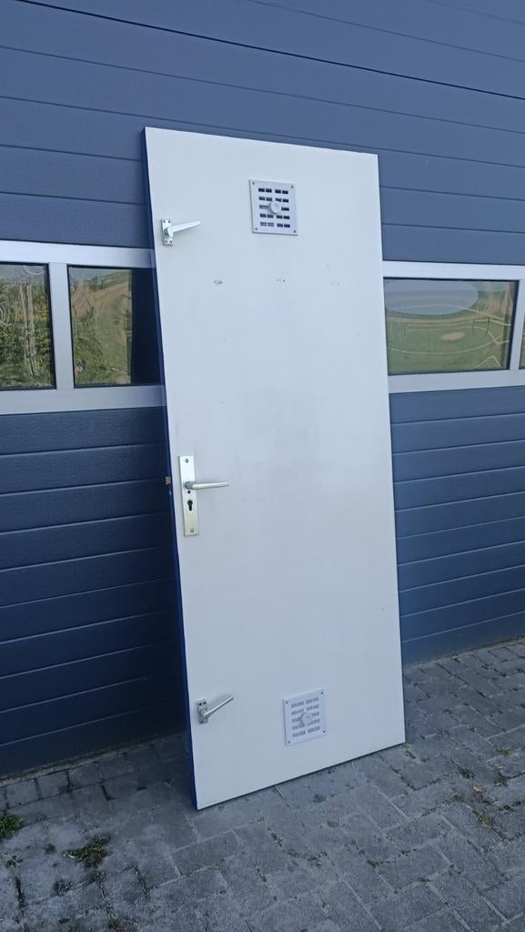 Mooie plaatdeur 211,5 X 83, Doe-het-zelf en Verbouw, Deuren en Horren, Ophalen, Zo goed als nieuw, Buitendeur, 200 tot 215 cm