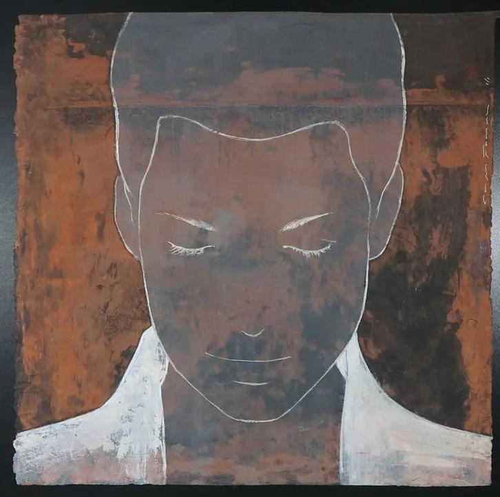 Casper faassen, ingelijste gemengde techniek, Antiek en Kunst, Kunst | Schilderijen | Modern, Ophalen of Verzenden