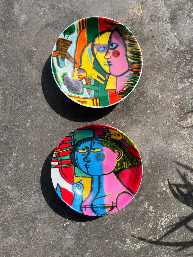 Set van 2 vintage Corneille schaaltjes uit 2001, ?, Zo goed als nieuw, Bord of Schaal, Porselein