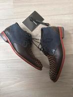 Floris van Bommel schoenen UK 5 - Bruin/Blauw met Slangenpri, Kleding | Heren, Schoenen, Ophalen of Verzenden, Zo goed als nieuw