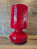 Vintage rode LYKTA tafellamp, Ophalen, Zo goed als nieuw, Glas, Minder dan 50 cm