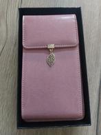 Roze lederen telefoontasje / portemonnee in geschenkdoos, Overige merken, Nieuw, Ophalen of Verzenden, Roze