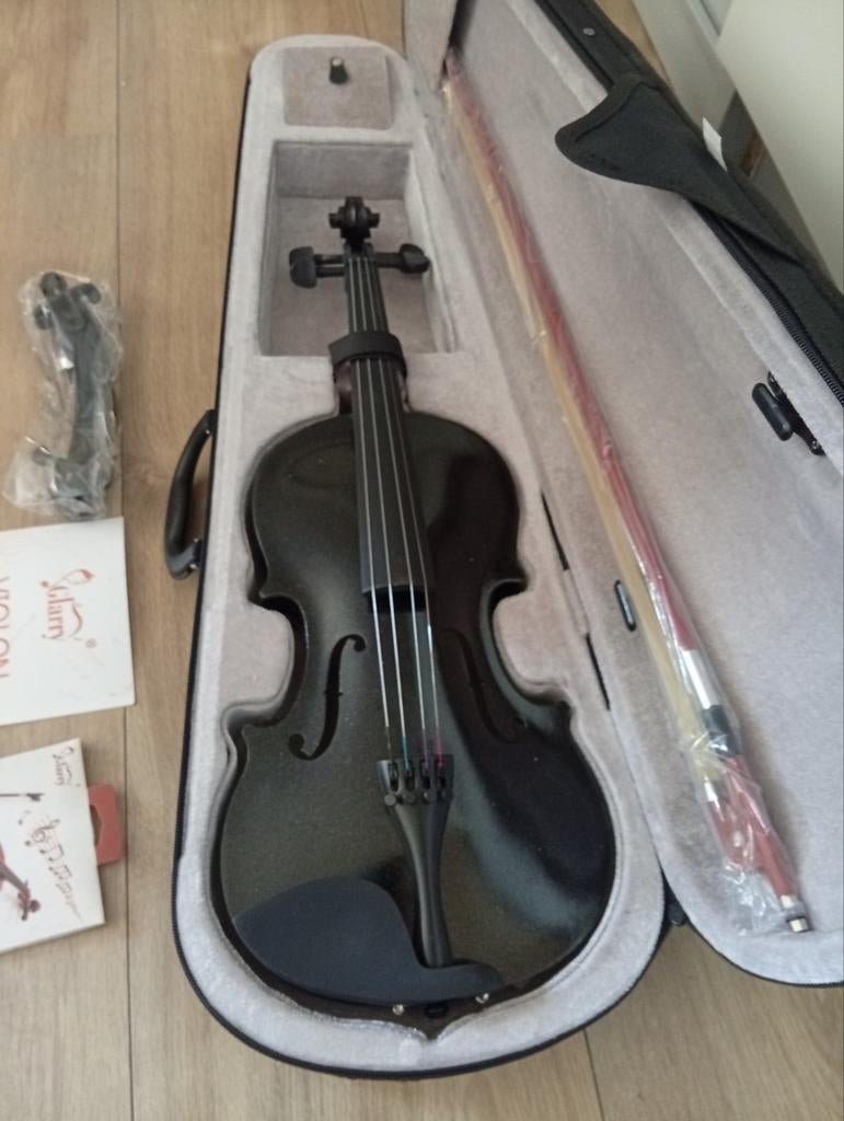 Glarry Viool nieuw in koffer, Onbekend, Ophalen of Verzenden, 4/4-viool, Met koffer