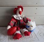 Oude lappenpop gans + lammetje + ei candy container, Ophalen of Verzenden, Gebruikt