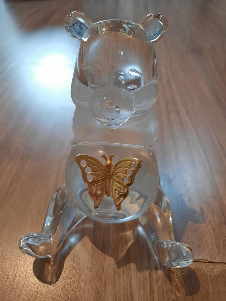 Winnie the Pooh Crystal met vlinder, Verzamelen, Swarovski, Ophalen, Zo goed als nieuw, Figuurtje
