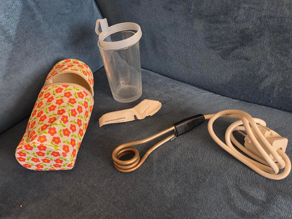 Vintage dompelaar met beker en hoesje, Minder dan 1 liter, Ophalen of Verzenden