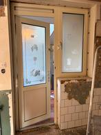 Gebruikt kunststof kozijn met deur en raam, Doe-het-zelf en Verbouw, Deuren en Horren, Ophalen, Kunststof, Gebruikt, Buitendeur