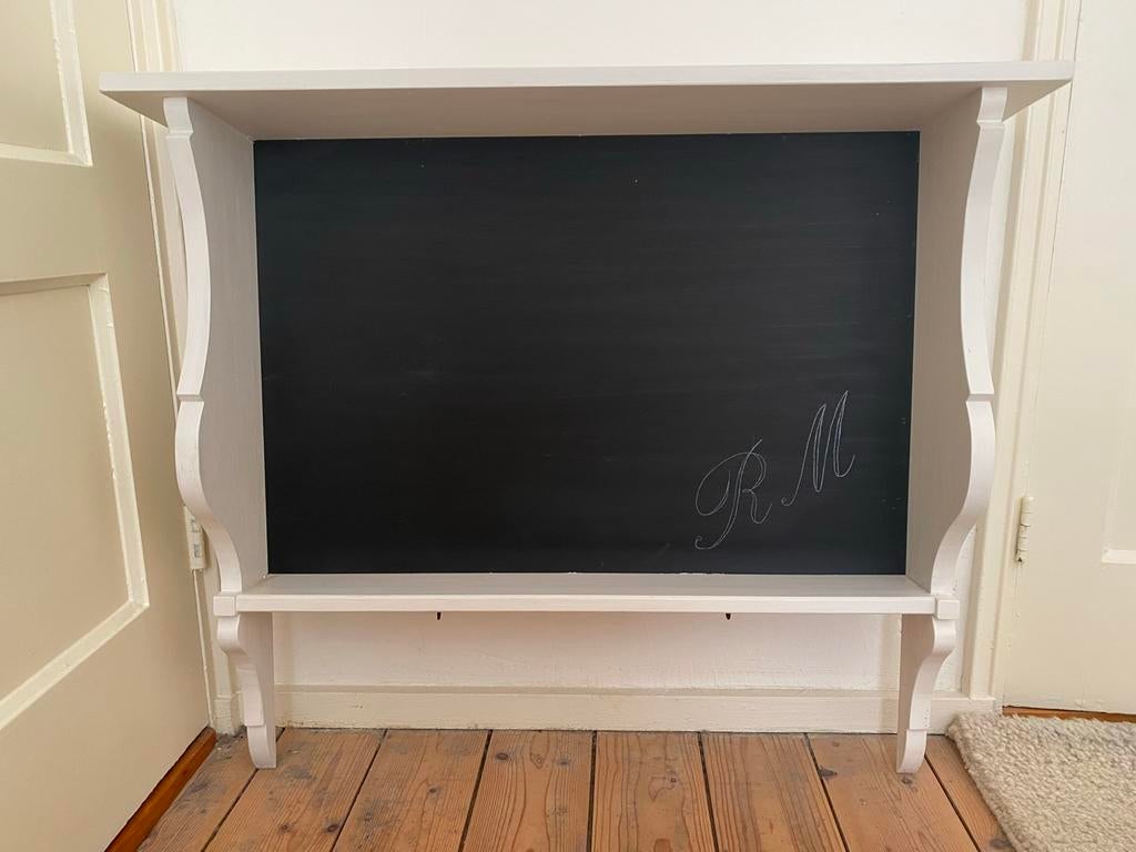 Authentiek keukenrek met schoolbord - ca. 86x18x74 cm, Ophalen of Verzenden, Zo goed als nieuw