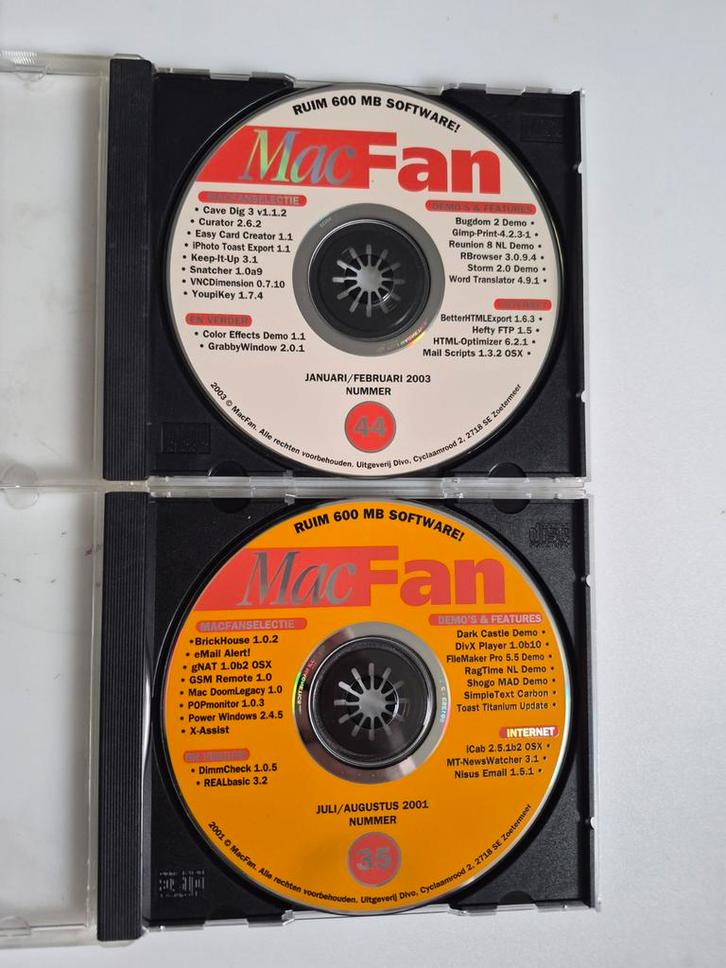 MacFan Software CD's - Vintage Collectie, Computers en Software, Besturingssoftware, Gebruikt, MacOS, Ophalen of Verzenden