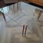 Gratis ophalen Salontafel van glas 1 meter x 1 meter, Ophalen, Gebruikt, 100 tot 150 cm, Vierkant