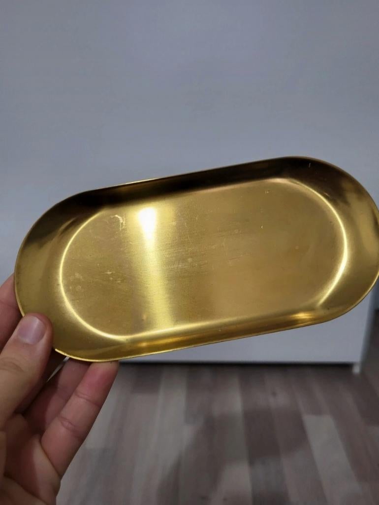 Gouden ovale schaal / dienblad primark nieuw, Huis en Inrichting, Ophalen of Verzenden, Nieuw, Ovaal, Overige materialen