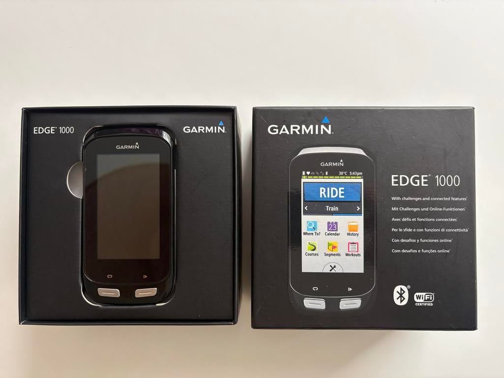 Garmin Edge 1000 fietscomputer, Fietsen en Brommers, Ophalen of Verzenden, Draadloos, Zo goed als nieuw