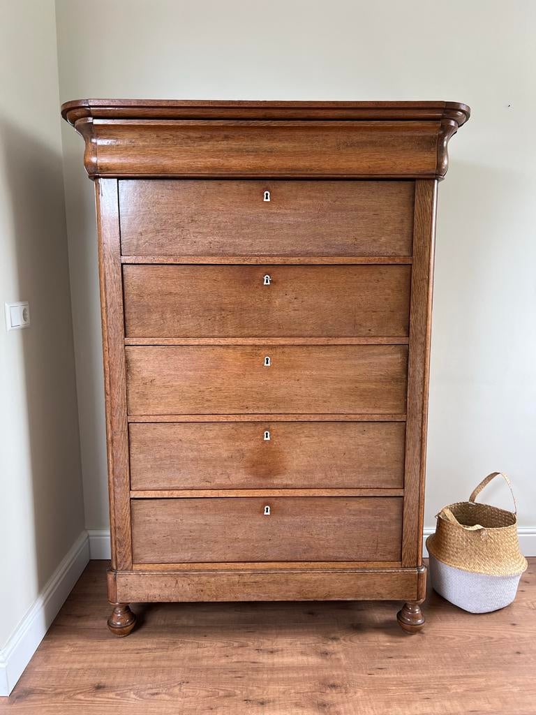 Antieke Eikenhouten Chiffoniere Ladekast, Ophalen