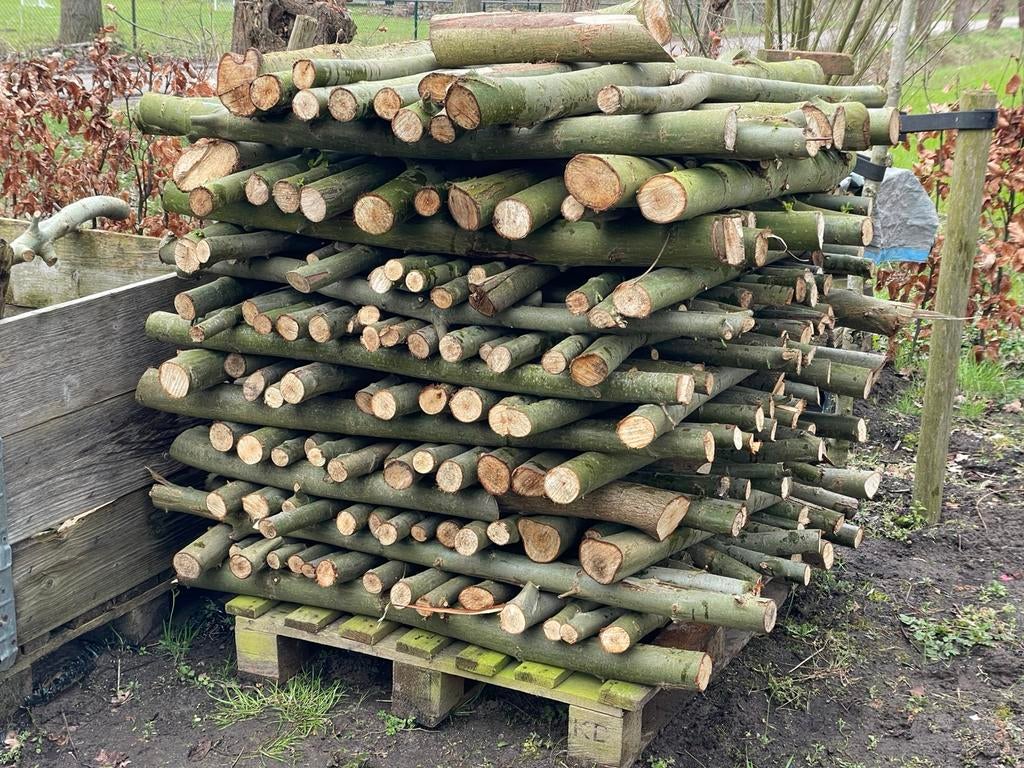 Pallet Wilgenhout in stammen van 1 meter, Tuin en Terras, Haardhout, Minder dan 3 m³, Ophalen