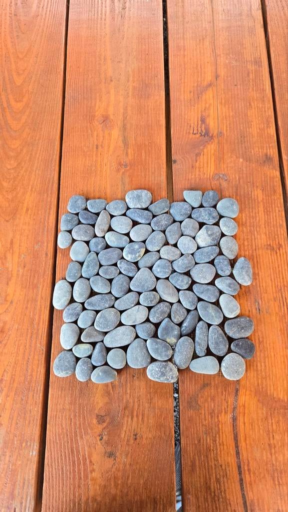 Nieuw: 2 m² Black Sumatra Mozaïek Pebble Stones, Ophalen, Overige materialen, Overige typen, Nieuw