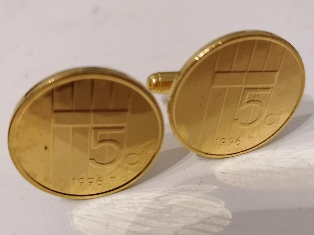 Manchetknopen stuiver gegalvaniseerd, Ophalen of Verzenden, Nieuw, Overige materialen