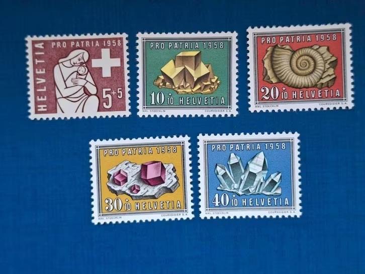 Postzegel Zwitserland 1958 PF Serie Pro Patria zegels 11-04, Ophalen of Verzenden, Postfris