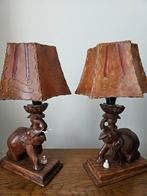 2 leuke Balineese lampjrs, Ophalen, Zo goed als nieuw, Hout, Minder dan 50 cm