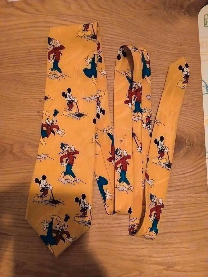 Vintage disney stropdas, Geel, Zo goed als nieuw, Met patroon, C&A