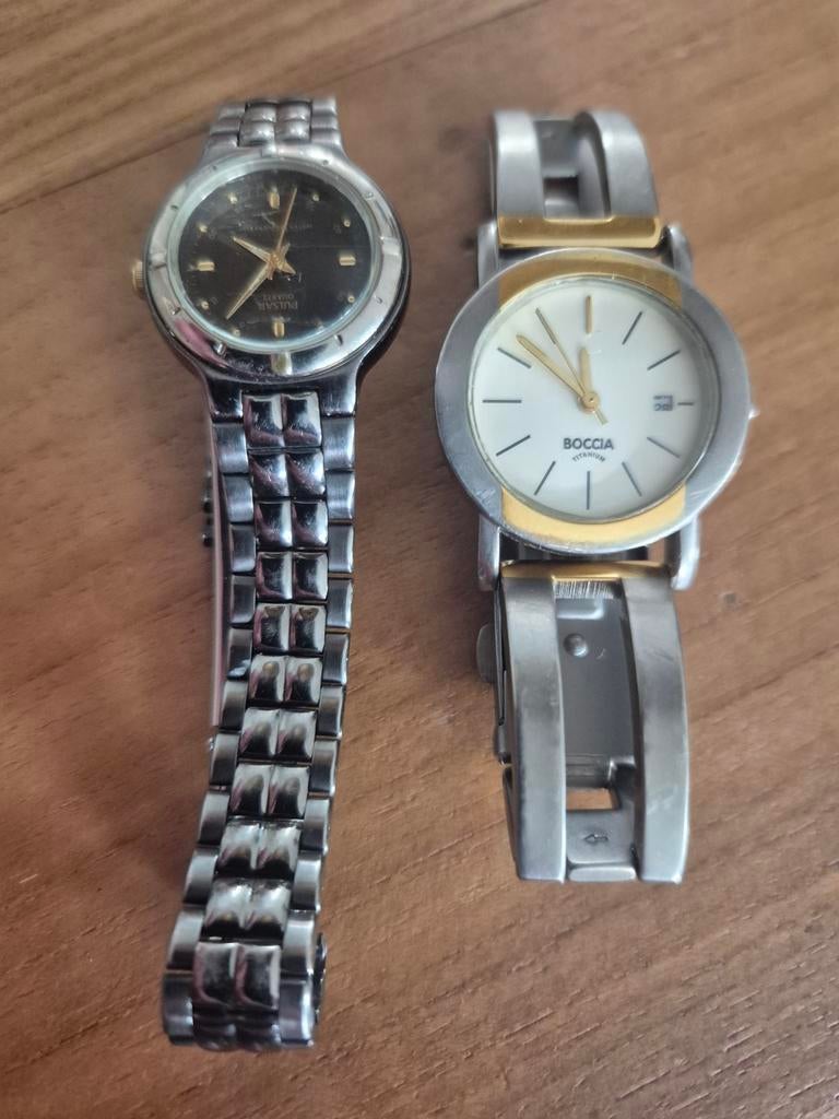 Twee dames horloges: Pulsar en Boccia, Sieraden, Tassen en Uiterlijk, Horloges | Dames, Ophalen of Verzenden