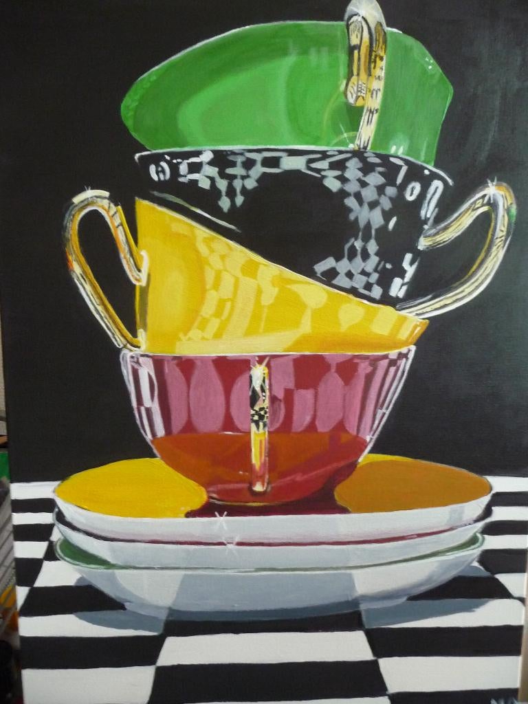 Schilderij High Tea 50 x 70, Ophalen, Nieuw, Schilderij, 50 tot 75 cm