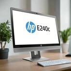 Luxe Monitor HP EliteDisplay E240C LED LCD + Kabels 24 Inch, Gebruikt, HDMI, 101 t/m 150 Hz, Ophalen of Verzenden