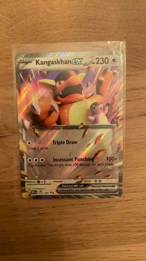 Kangaskhan ex 115/165, Hobby en Vrije tijd, Verzamelkaartspellen | Pokémon, Ophalen of Verzenden, Zo goed als nieuw