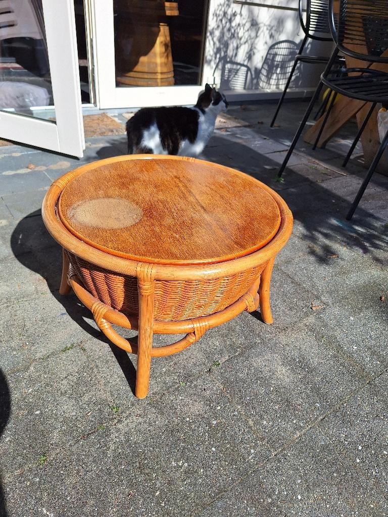 Rotan salontafel, Ophalen, Minder dan 50 cm, Gebruikt, Overige materialen
