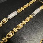 18 karaat gouden ketting massief monte carlo schakel italy, Sieraden, Tassen en Uiterlijk, Kettingen, Ophalen of Verzenden, Zo goed als nieuw
