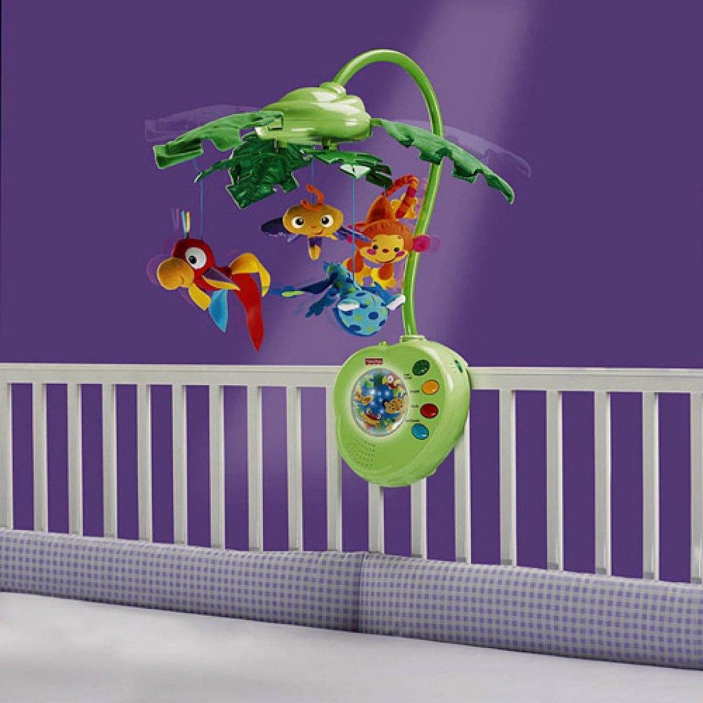 Fisher price muziekmobiel rainforest kiekeboe blaadjes (0268, Ophalen of Verzenden, Zo goed als nieuw, Elektronica, Met geluid