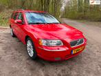 Volvo V70 2.4 Bi Fuel LPG Xenon/Leder/Navigatie/Nwe APK., Auto's, 1651 kg, Stoelverwarming, 2435 cc, Grijs