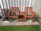 Tuinbank tuinstoelen, Ophalen, Gebruikt, Hout, 2 zitplaatsen