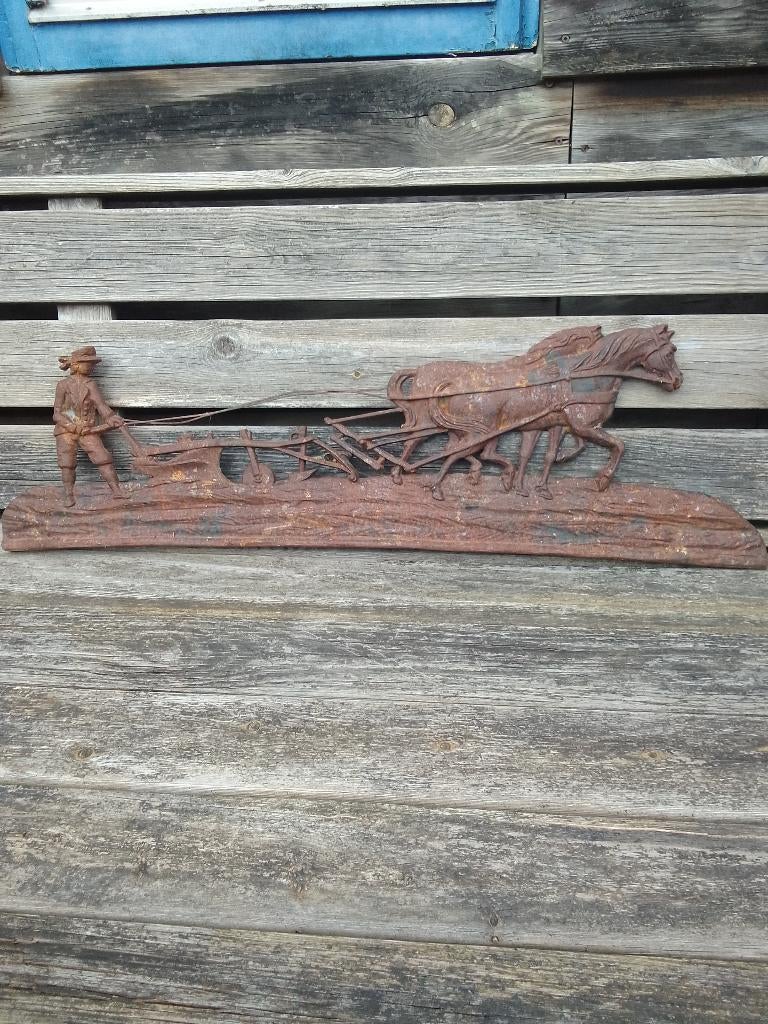 Gietijzeren  de Boer Ploegt voort, Ophalen, Gebruikt