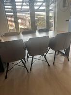 6 Woonexpress eetkamerstoelen - H85xB63xD63 - Zeer goede sta, Ophalen, Zo goed als nieuw, Vijf, Zes of meer stoelen, Stof