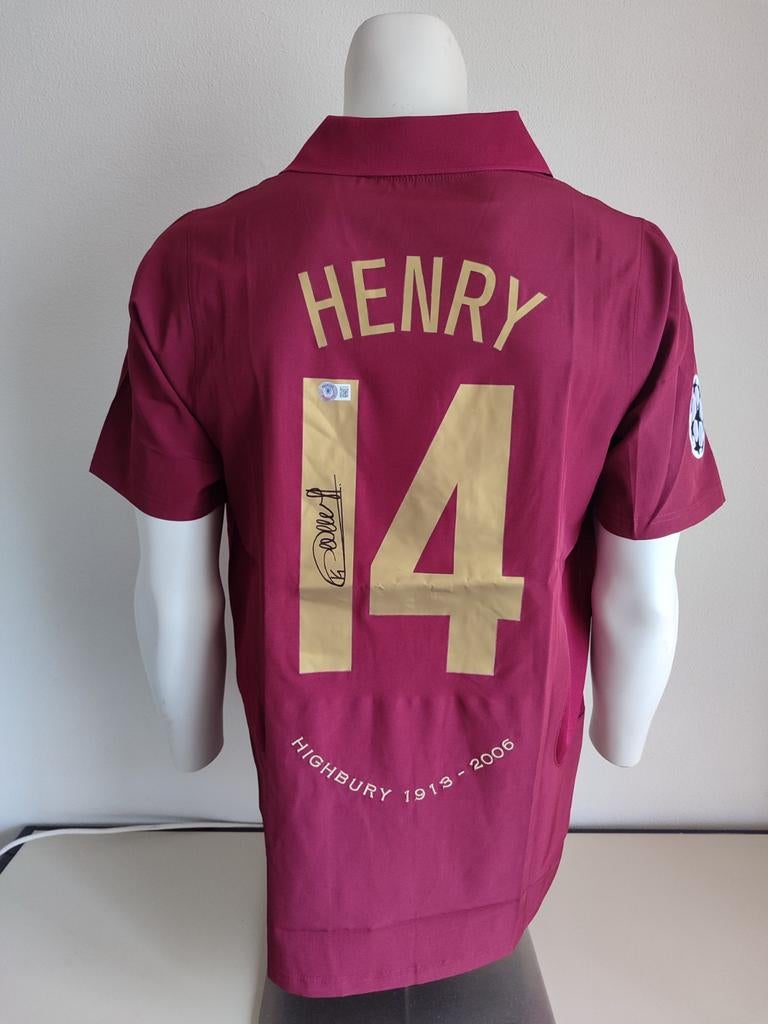Arsenal shirt gesigneerd door Thierry Henry met Beckett coa, Verzamelen, Sportartikelen en Voetbal, Ophalen of Verzenden, Nieuw