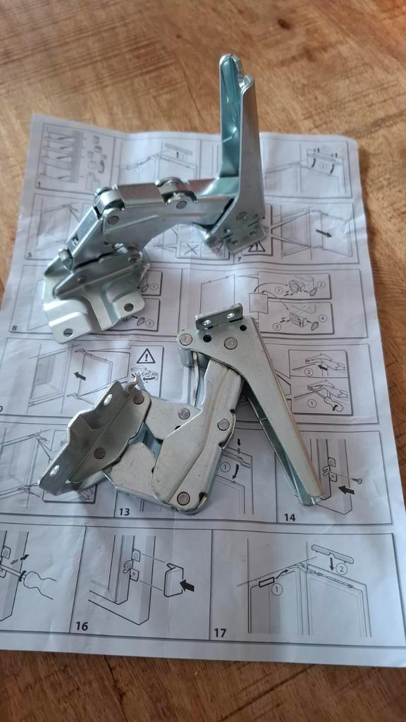 2 Nieuwe Hettich koelkastscharnieren met montagebeschrijving, Witgoed en Apparatuur, Onderdelen en Toebehoren, Nieuw, Ophalen of Verzenden