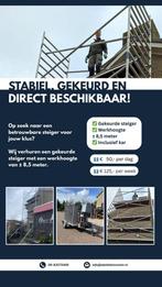 Steigerverhuur 8.5 m werkhoogte, Ophalen of Verzenden, Nieuw, Rolsteiger of Kamersteiger, 5 meter of hoger