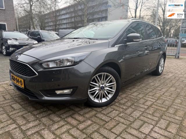 Ford Focus Wagon 1.0 Trend Navi/Clima/Cruise, Bluetooth, Gebruikt, Zwart, 3 cilinders
