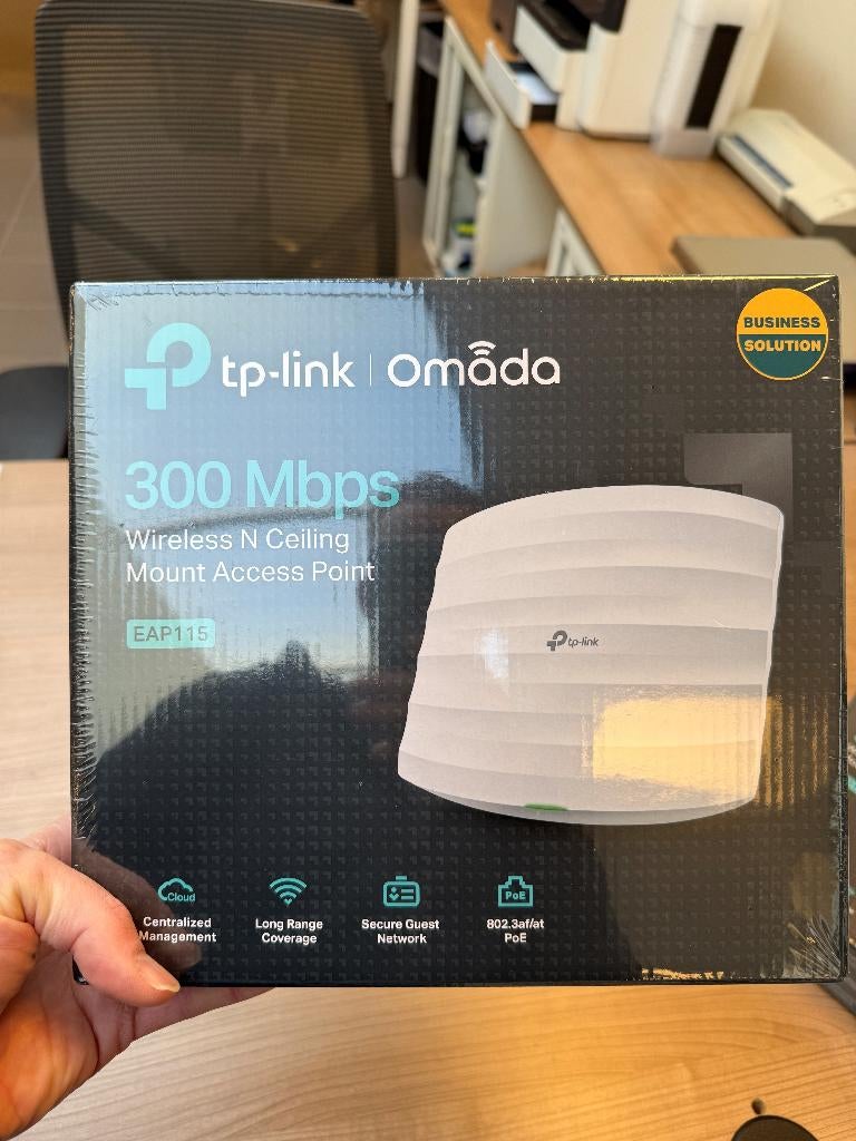 TP Link Omada Wireless N Ceiling EAP 115, Computers en Software, Accesspoints, Ophalen of Verzenden, Nieuw