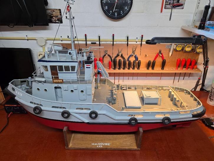 Radiografische marine boot, Hobby en Vrije tijd, Modelbouw | Boten en Schepen, Gebruikt, Overige merken, Ophalen